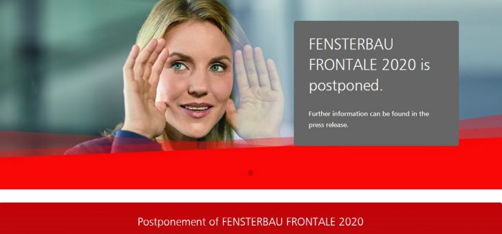 Coronavirus postponed the largest window exhibition Fensterbau Frontale in Germany